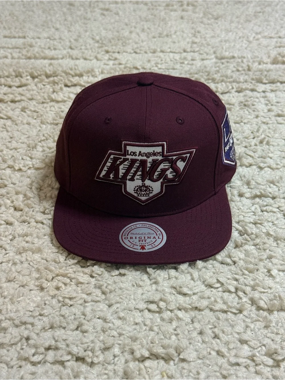Mitchell & Ness Los Angeles Kings Burgundy Vintage Fashion Snapback Hat